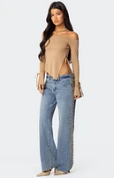 Edikted Jeni Asymmetric Off Shoulder Top