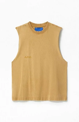 A.R.C. Light Tan Vintage Wash Cut Off Muscle T-Shirt