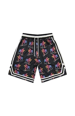 WeSC America Inc Vapor Wave Palms AOP Basketball Shorts