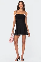 Edikted Anette Mesh Mini Dress