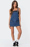 Edikted Overall Denim Mini Dress