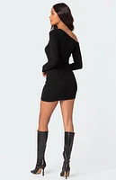 Edikted Soleste Ribbed Mini Dress