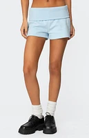 Edikted Super Fold Over Sweat Shorts
