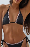 Pacsun Black Lacey Day Triangle Bikini Top
