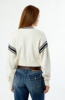 Tommy Jeans Varsity V-Neck Cropped Sweater