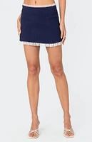 Edikted Marlowe Lace Trim Mini Skirt