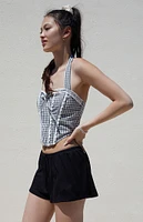 Beverly and Beck June Gingham Halter Corset