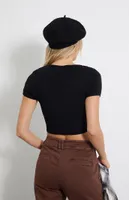 LA Hearts Mia Cropped Sweater Top