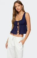 Edikted Alesia Tie Front Tank Top