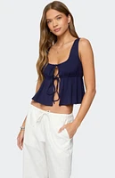 Edikted Alesia Tie Front Tank Top