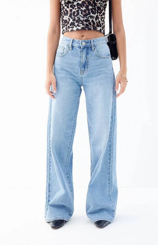 PacSun Jessie Medium Indigo High Waisted Baggy Jeans