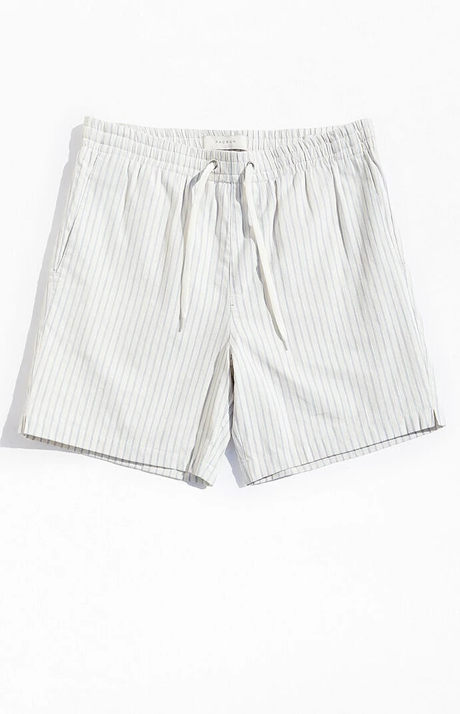 PacSun Stripe Textured Linen Shorts