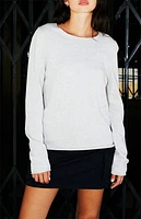John Galt Heather Grey Stella Cotton Sweater