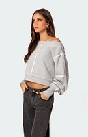 Edikted Inside Out Cropped Sweatshirt