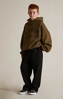 Fear of God Essentials Kids Olive Fleece Hoodie