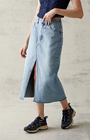 PacSun Light Blue Denim Midi Skirt