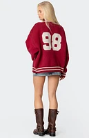 Edikted 98 Varsity Zip Up Sweater
