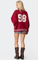 Edikted 98 Varsity Zip Up Sweater