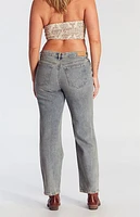 PacSun Jordyn Low Rise Straight Leg Jeans Medium Indigo