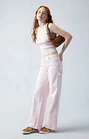 PacSun Eco Pink Carpenter Low Rise Baggy Jeans