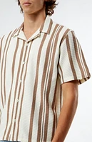 PacSun Textured Striped Camp Shirt