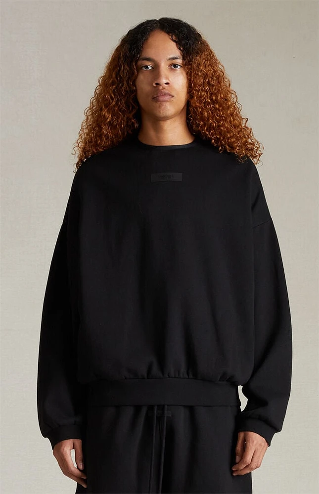 Fear of God Essentials Jet Black Crew Neck Sweatshirt