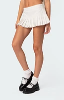 Edikted Donna Denim Pleated Mini Skort