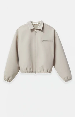 Fear of God Essentials Timber Bonded Canvas Zip Up Jacket
