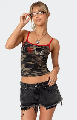 Edikted LA Lover Rhinestone Tank Top