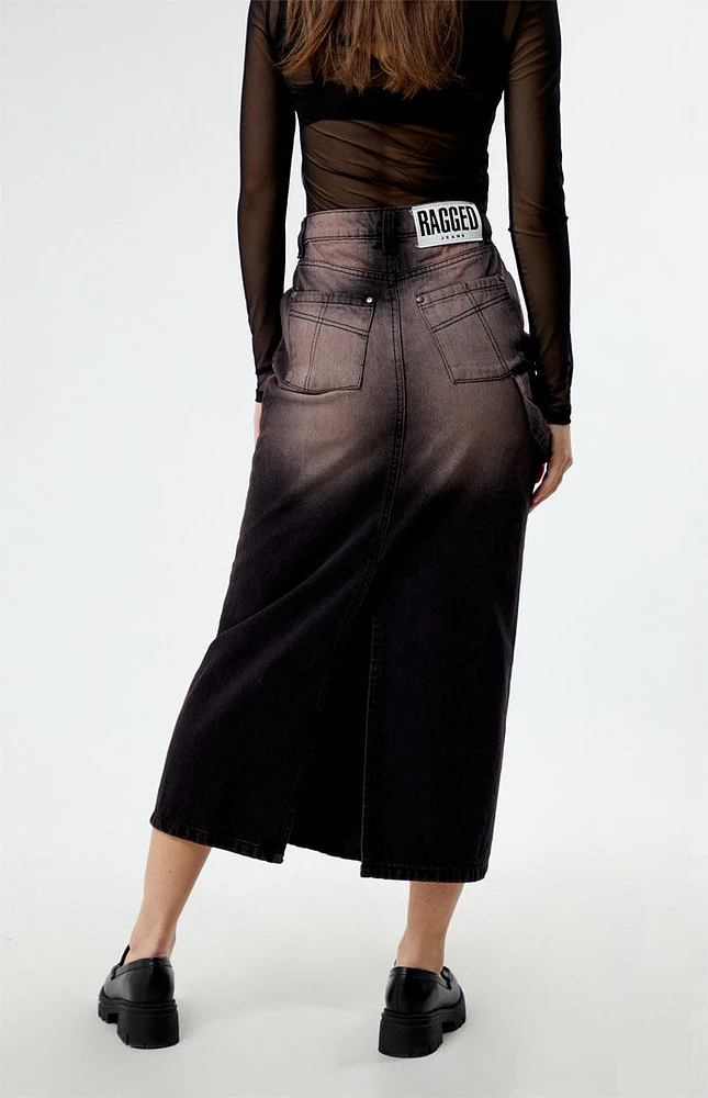 Carpenter Denim Maxi Skirt