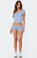 Edikted Lorelei Printed Pointelle Top