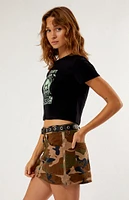 Camouflage Ripstop Cargo Mini Skirt