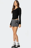 Edikted Bowen Pinstripe Pleated Mini Skort