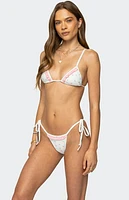 Edikted Ira Floral Triangle Bikini Top