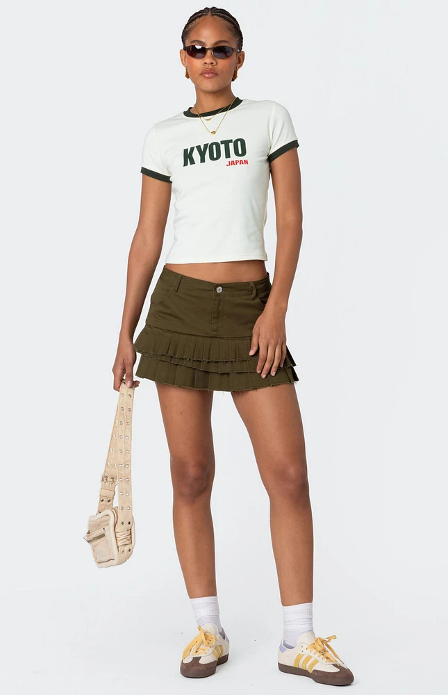 Edikted Layered Pleats Mini Skirt