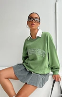 Princess Polly Green Crew Neck Sweatshirt