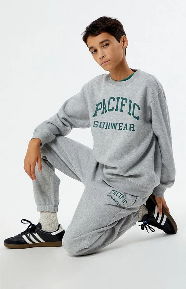 Pacsun Kids Heather Grey Pacific Sunwear Crew Neck Sweatshirt
