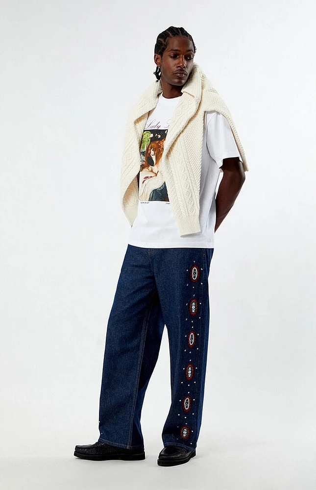 The Met x PacSun Alsatian Studded Baggy Jeans