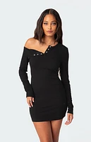 Edikted Soleste Ribbed Mini Dress