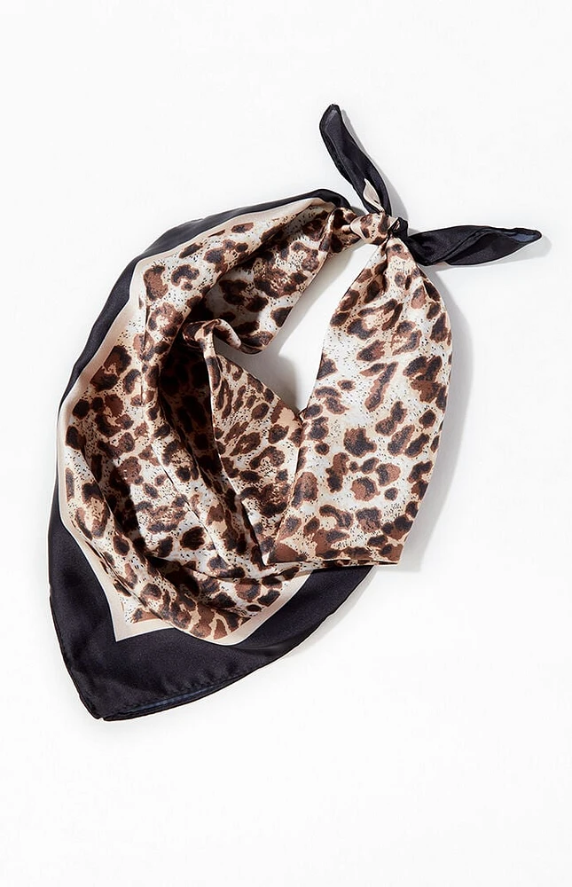 LA Hearts Leopard Head Scarf