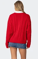 Edikted Acacia Oversized Cable Knit Sweater