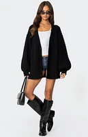 Edikted Mathilde Oversized V Neck Cardigan