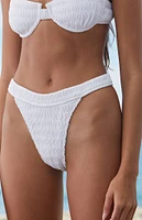 PacSun Eco White Lucia Scrunch Banded Bikini Bottom