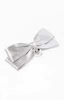 LA Hearts Heart Charm Double Bow Barrette