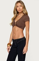 Edikted Jazzi U Ring Crop Top