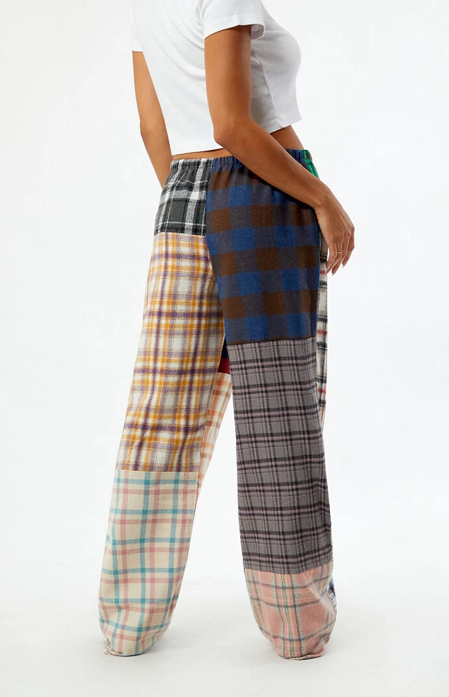 PacSun Plaid Patchwork Sweatpants