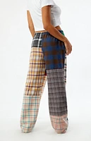 PacSun Plaid Patchwork Sweatpants