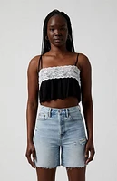 Pacsun Light Indigo Ripped Frayed Denim Dad Shorts