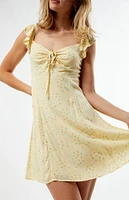 LA Hearts Keyhole Babydoll Mini Dress