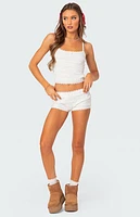 Edikted Lucy Ruffled Lace Tank Top